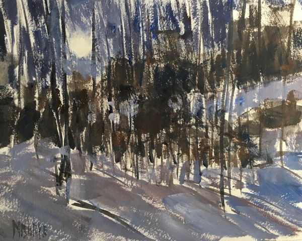 Moon on snow study